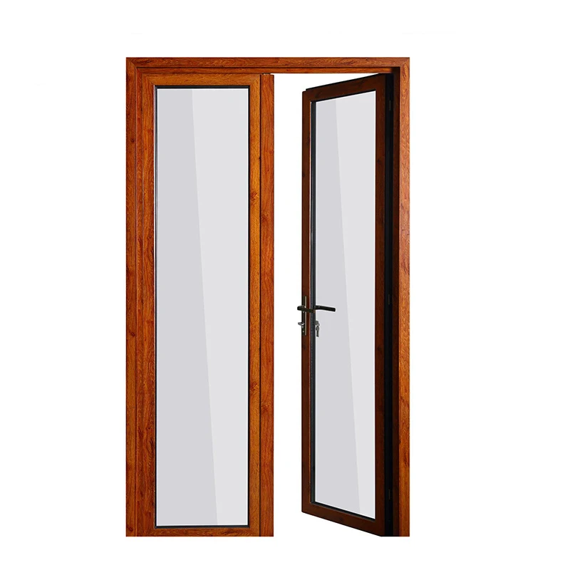 double glass aluminium decorative front double door for