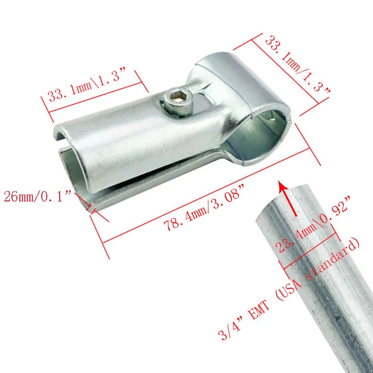 3/4" T Pipe Fitting Electrical Conduit T Connector USA Standard EMT T Connector for Greenhouse Shelves, Desks, Pipe DIY build supplier