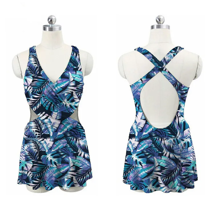 Custom Digital Printed Floral Swimwear Fabric Spandex Polyamide Fabric