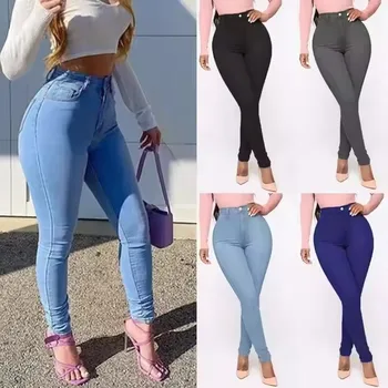 Factory Outlet Plus Size Jeans Ladies Denim Stretch Jeans