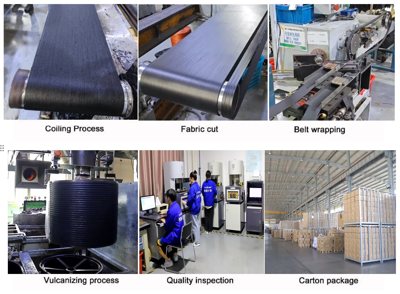 Industrial Transmission Belts Banded Rubber Wrapped V Belt for Agricultural Machinery details