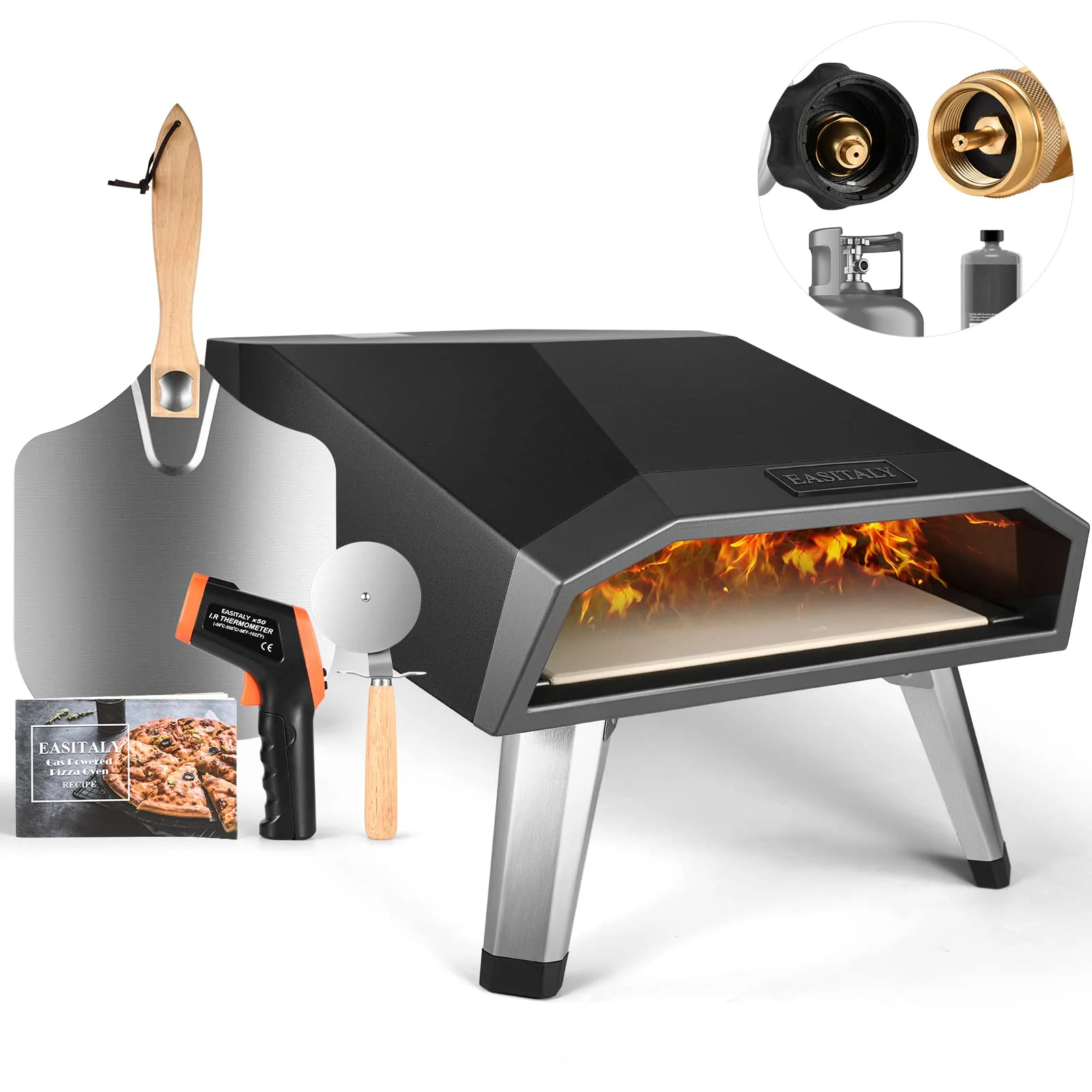 Horno De Pizza Personalizado De 12 Pulgadas,Parrilla De Barbacoa,Máquina De  Gas Integrada Para El Hogar,Herramientas De Piedra Para Pizza,Hornos  Portátiles Para Pizza,Venta Al Por Mayor - Buy De Horno De Pizza,Gas De