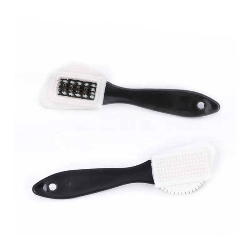 QY Double Sided Shoe Brush Cleaning and Decontamination Copper Suede Leather Shoes