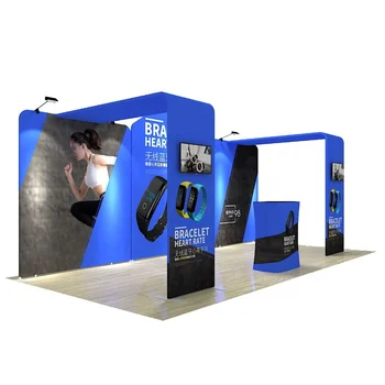 Custom Design Tension Fabric Display Banner Wall Portable Trade Show Model Exhibition Booth Stand