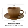 Cup and saucer - vintage brown