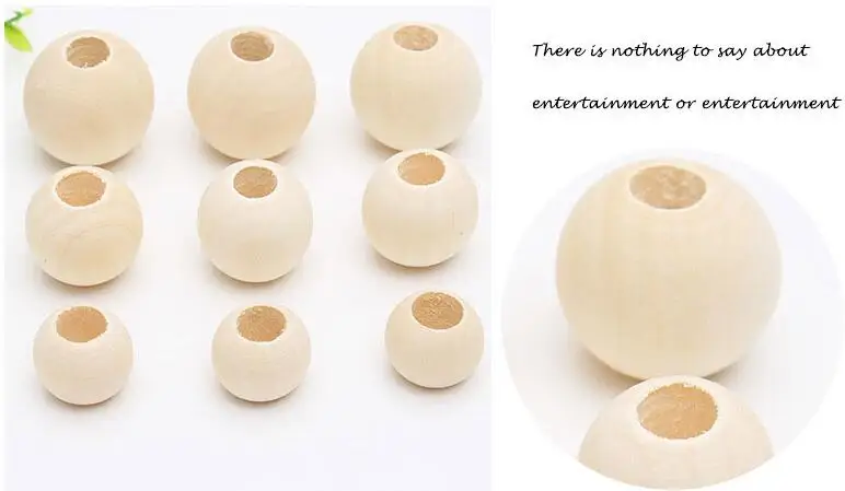 DIY large hole wooden bead rope with tassel case for wood beads