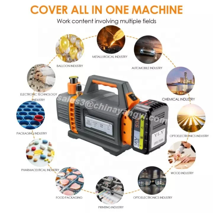 18V DC Wireless Vacuum Pump Mini Rotary Vane Oil Pump Use Mikata Battery for Air Conditioner with Factory Supply