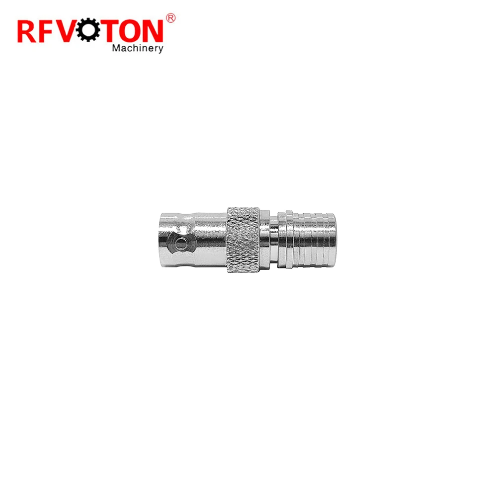 Factory Adaptor QMA Male Plug Macho to Bnc Female Jack Hembra Straight Brass Copper Rf Coaxial Adapter Connector
