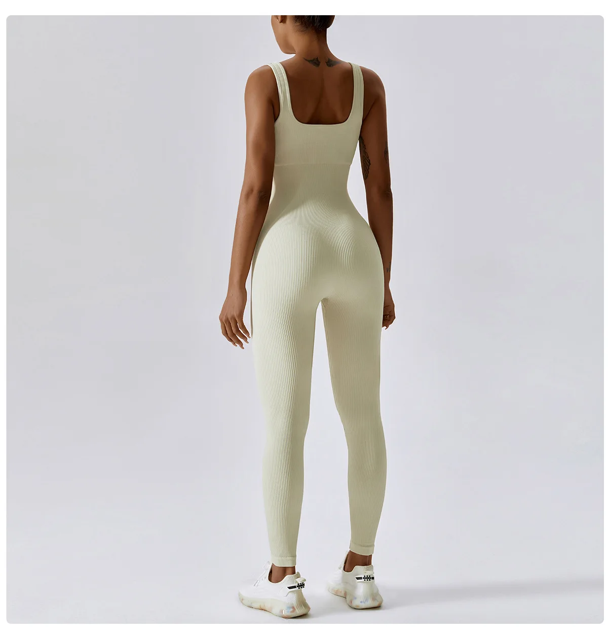 Ribbed Seamless One Piece Yoga Fitness Jumpsuit Good Quality Ladies