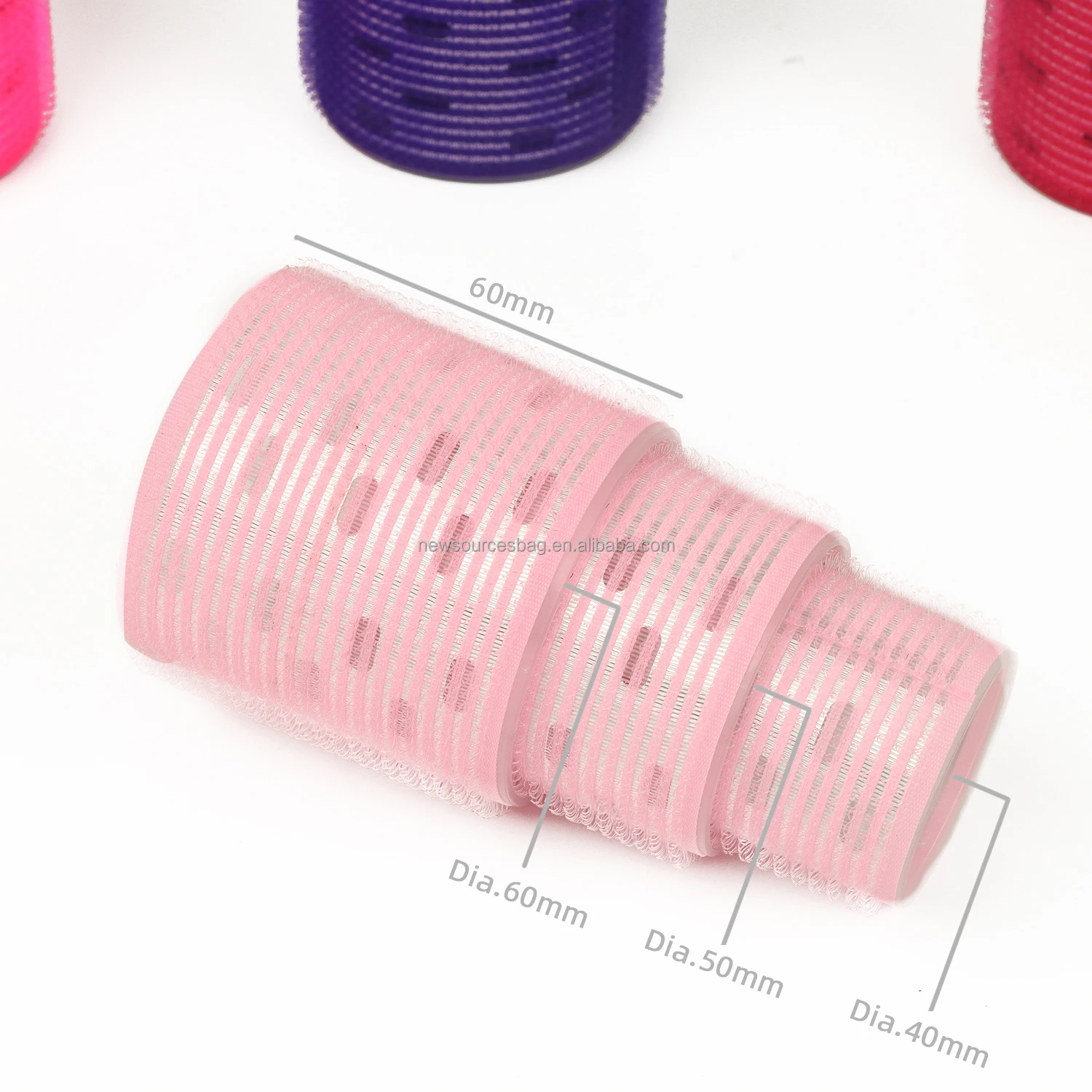 Hair Rollers For Bangs Aluminum Core Long Hair Curler Self Grip Hair