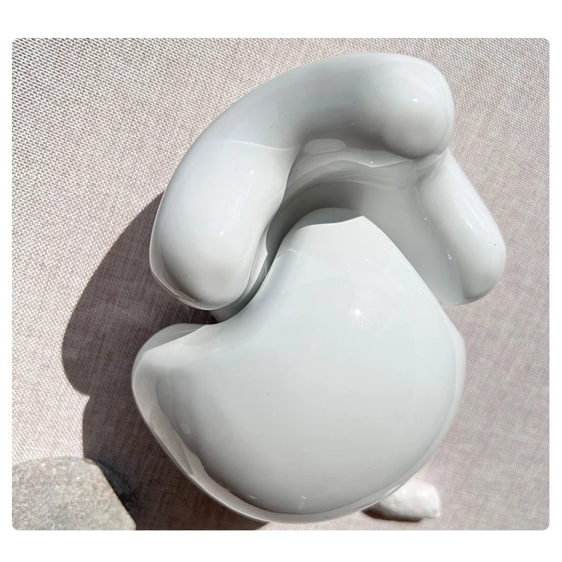 Custom Logo White Ceramic Gua Sha Board Korean Body Massage Gun for Muscle Relief for Neck Application