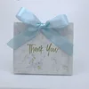Marble pattern+blue ribbon