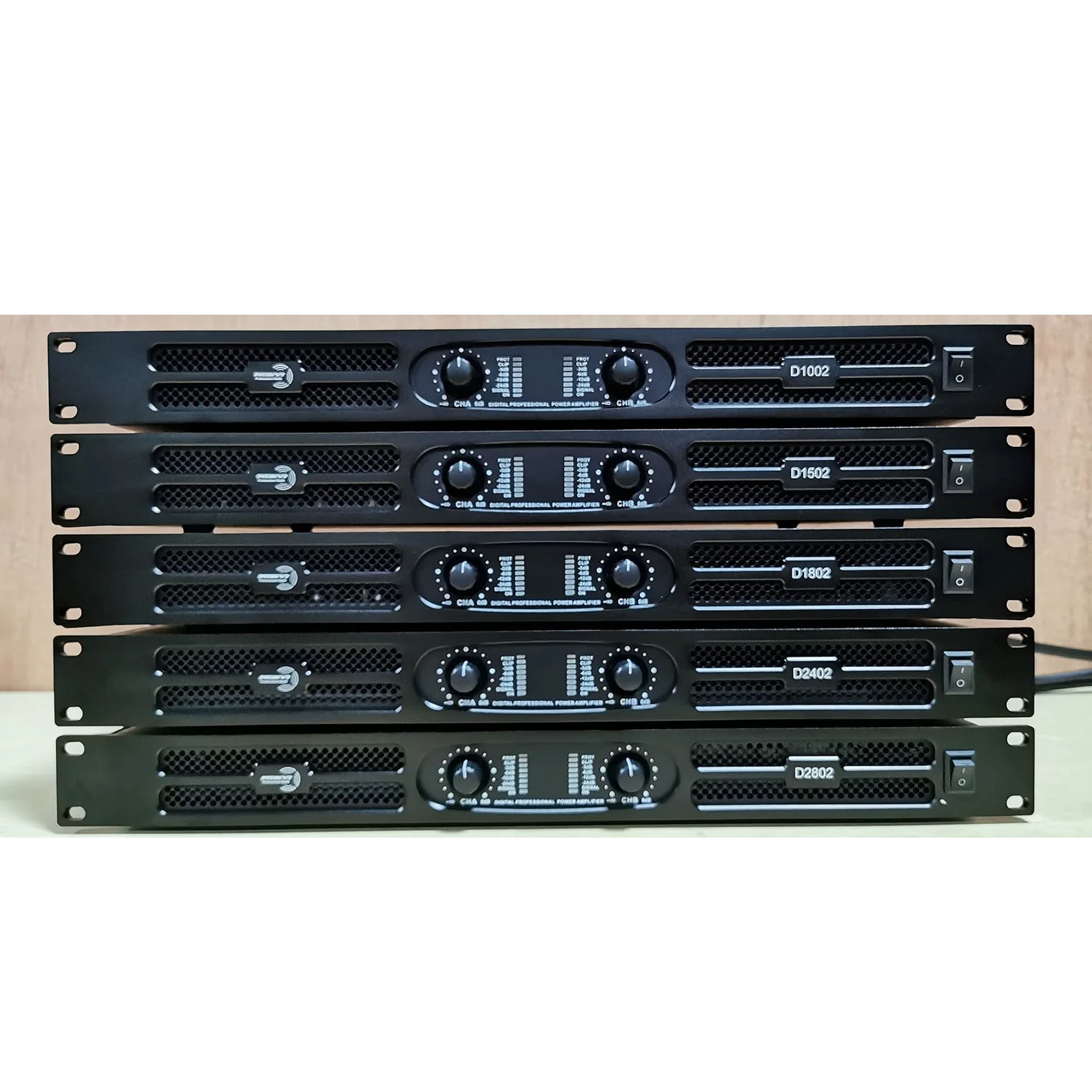 D1502 Pro Audio Class d Digital 1u Dsp 2 Channel 3000 Watt Amplifier High Power
