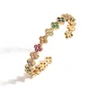 Bracciale quadrifoglio con diamanti color oro