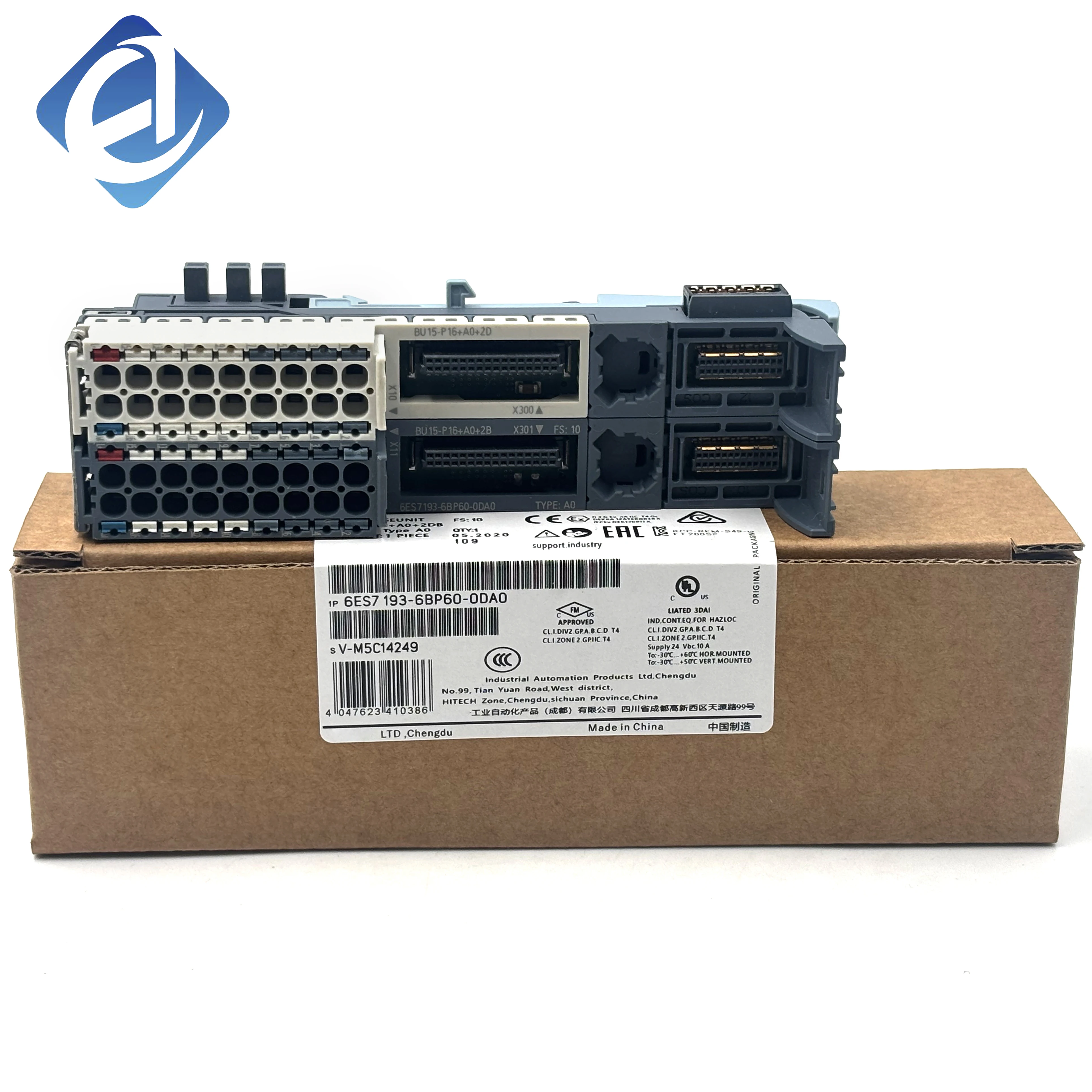New Original 6ES7193-6BP60-0DA0 6ES7 193-6BP60-0DA0 SIMATIC ET 200SP PLC Baseunit Stock in Warehouse