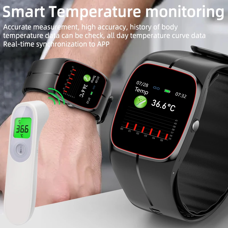 TP20 Airbag Airpump Blood Pressure Monitor Smart Watches High Precise Body Temperature R aperçu 4