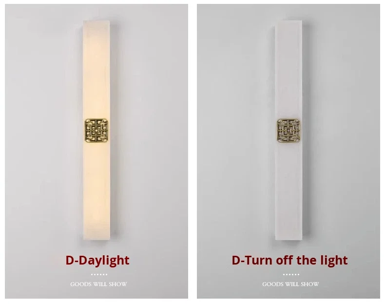 product new chinese style long strip led wall lamp aluminum 3000k warm modern living room background decoration slot inlaid high end-19