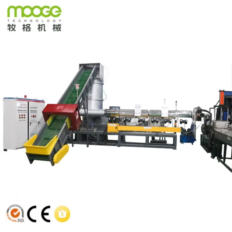 Single Screw Extruder Water Cooling Compound Granules Pelletizing Line