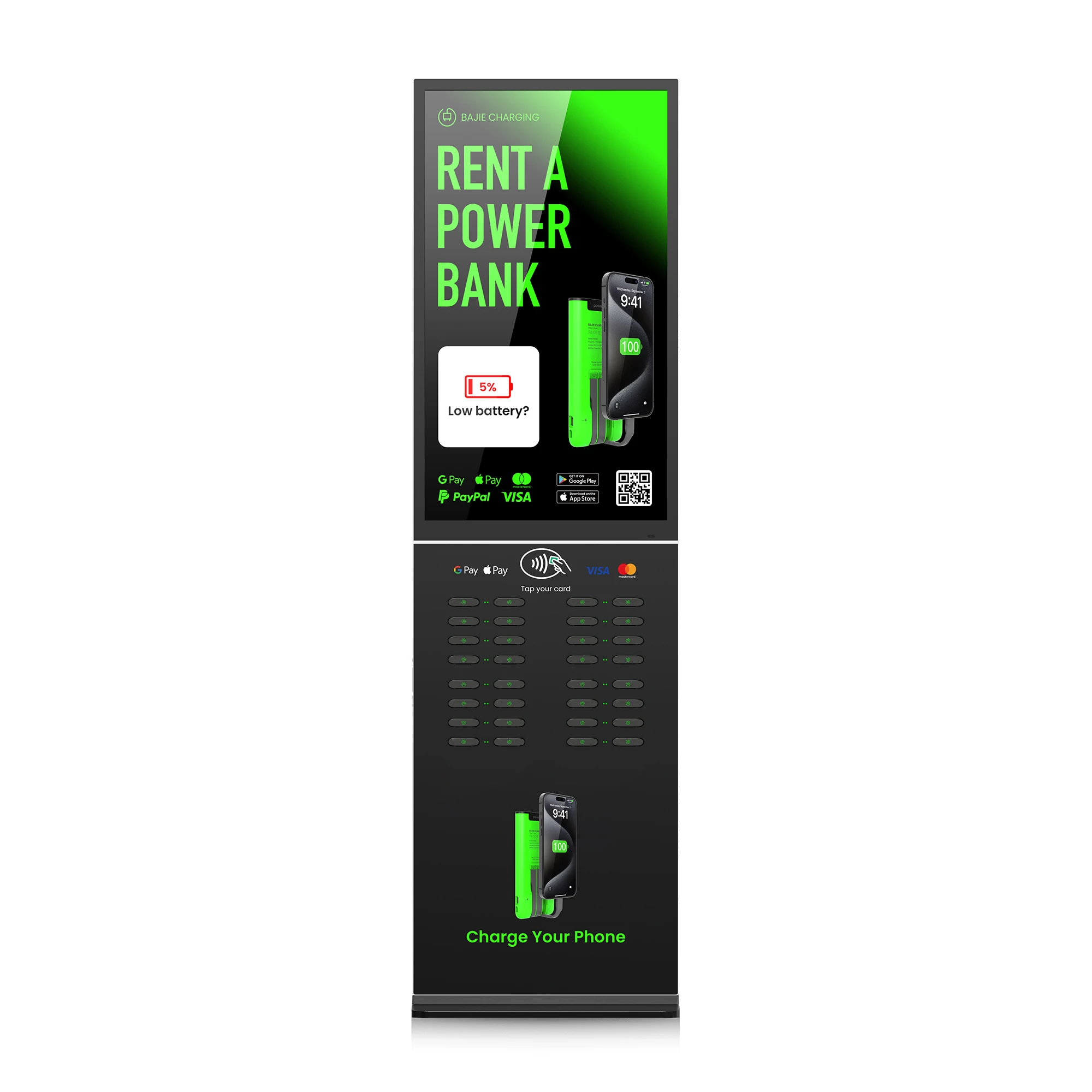 32 Slots Fast Charging Station Vending Machine Phone Charge Locker Easy to Rent a Powerbank for Commercial Places Shopping Mall