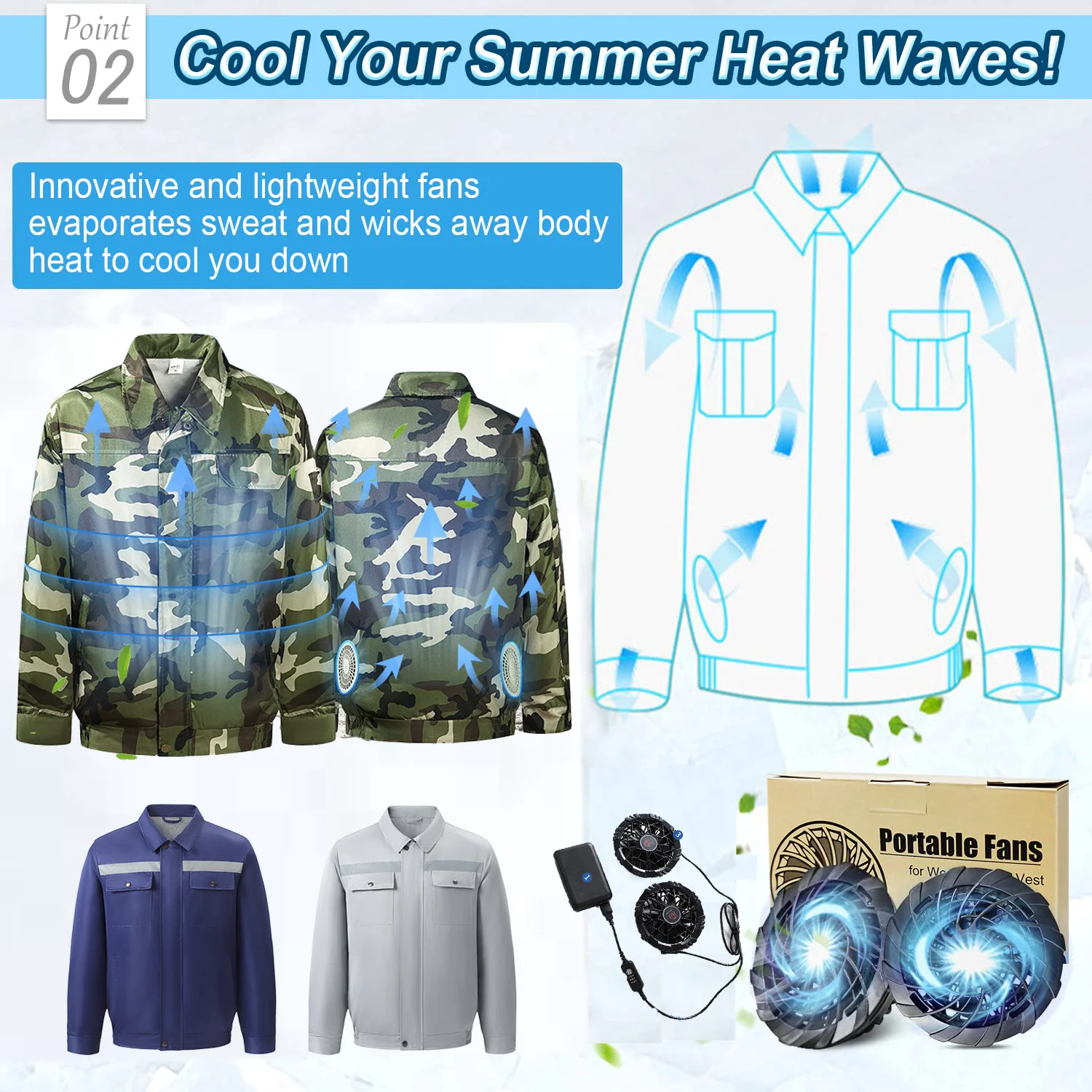 Wholesale 3 Speed Control Reflective Air Conditioning Outdoor Work Cooling Jacket With Fans