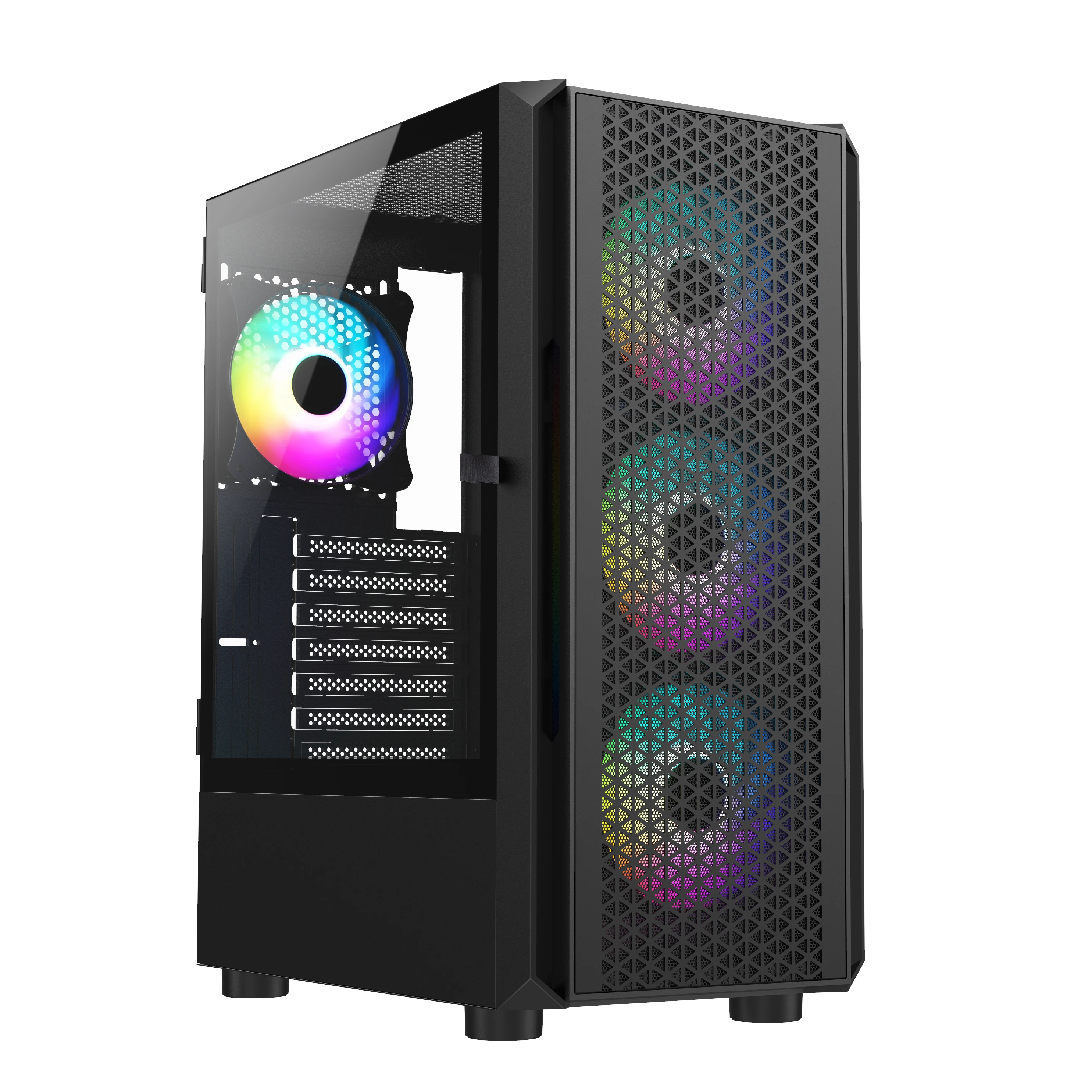 R21 Radiator Computer Pc Cases Towers Double Sides Glass Gaming case Tempered Glass or Mesh case Pc Gaming