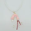 Collana di perle di gamberetti rosa