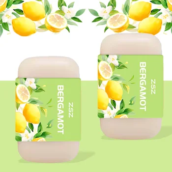 ZSZ Premium Bergamot Lemon Back Acne Soap Handgemachte Seife usine de Savon De Bain Sapone fatto a mano Handgemaakte zeep
