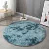 Circular tie-dye peacock blue