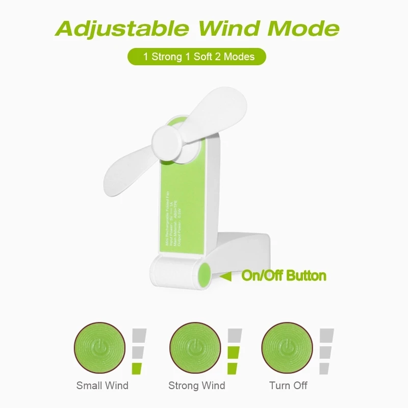 Portable Mini USB Fan Foldable Small Desk & Pocket Handheld Design Mobile Phone Accessory Gift
