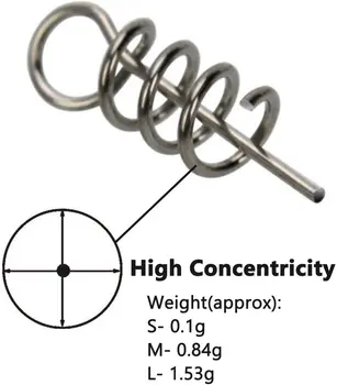 thumbnail image 2 of 9KM Stainless Steel Spring Twist Lock Bait Keepers – 50-200Pcs For Soft Lures 2 of 6