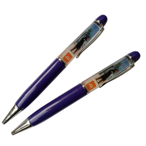 Creative Nude Ladies Strip 2D Floater Liquid Floating Pens 1.0mm Black Writing Ballpoint Pen Custom LOGO Metal Promotion Gift