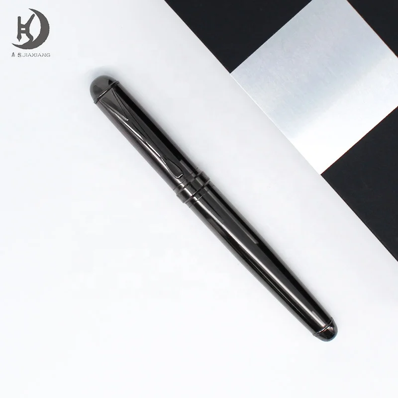 QJX-20 товары из Китая по оптовым ценам Роскошные неповторимая отделка роллер шариковая ручка с игрушечный пистолет черный цвет металлическая