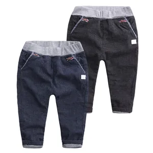 Online Cheap Denim Out Fabric Chidlren Pants 100% Cotton Knitted Child Clothes