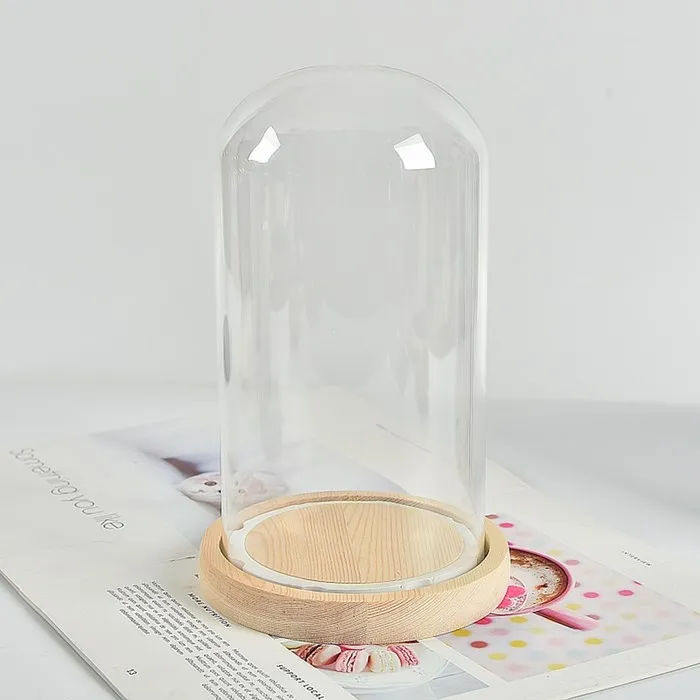 10 Cloche In Vetro Con Base Sughero PATIKIL - Mini Cupole Trasparenti Per Decorazioni E LED, 50x30 Mm - 2