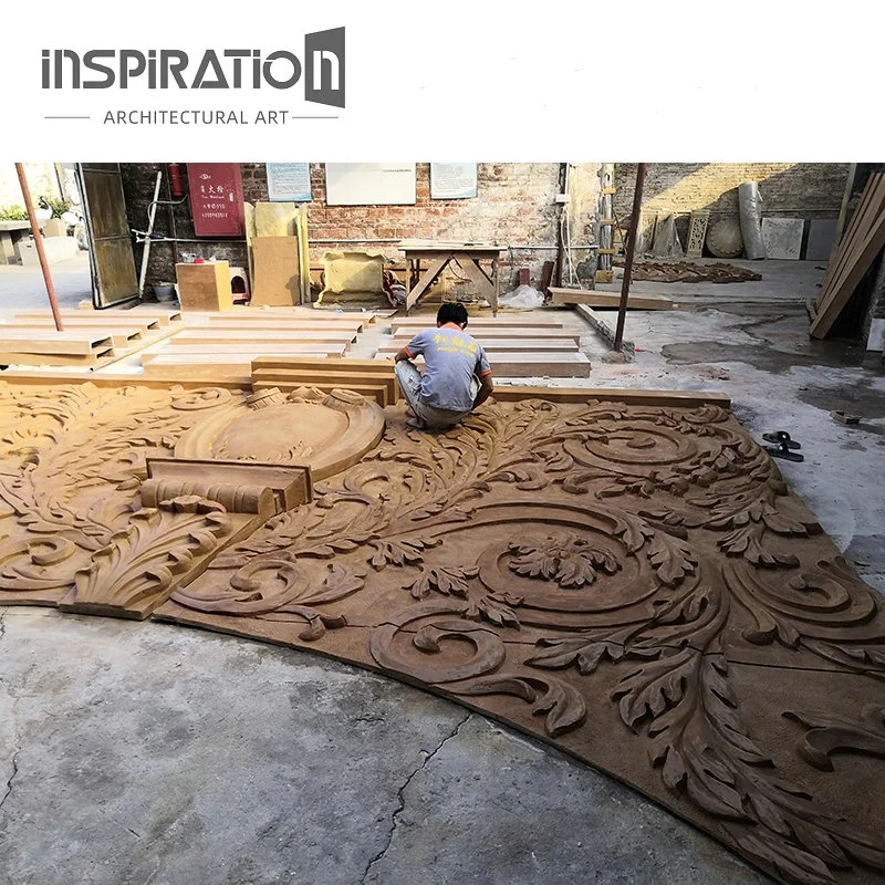 Foshan GFRC Manufacturer Custom Elements of Classical Stone Carving Column Pedestals for Sculptures