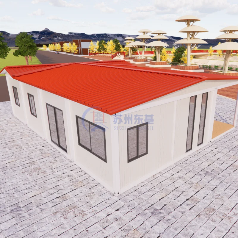 nhà thép mô-đun lớn 40ft, nhà tiền chế cho gia đình, biệt thự container, nhà ở