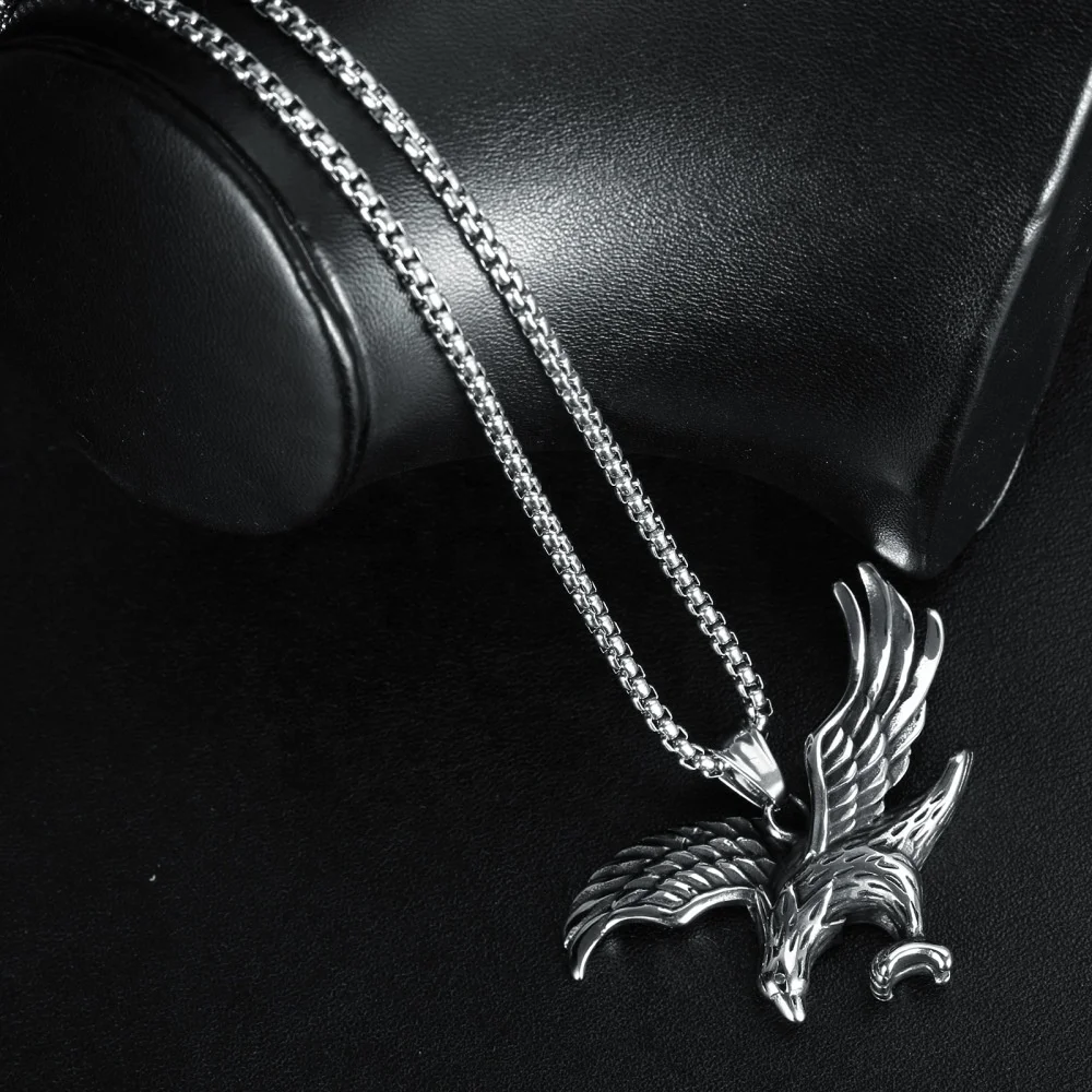 Collier Pendentif Aigle En Alliage Doré - Style Punk Hip-hop - Neuf Avec étiquettes