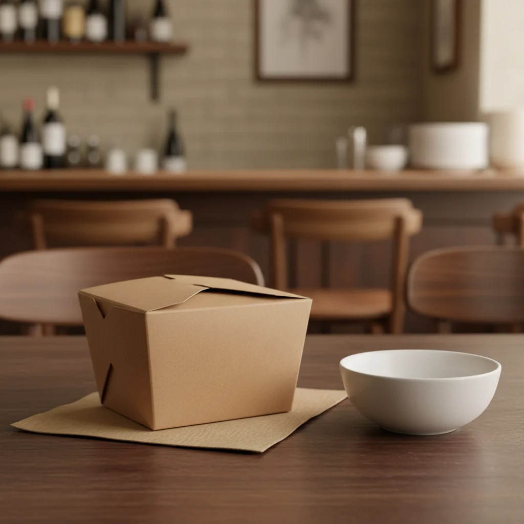 Eco Friendly Biodegradable Bento Paper Lunch Box Disposable Thickened Kraft Leak Proof Microwavable Food Container