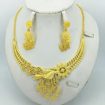 YIBU New Set Wholesale Fashion Jewelry Set Brighter Dubai Gold Color Jewellery For Women's Anniversary Party Birthday