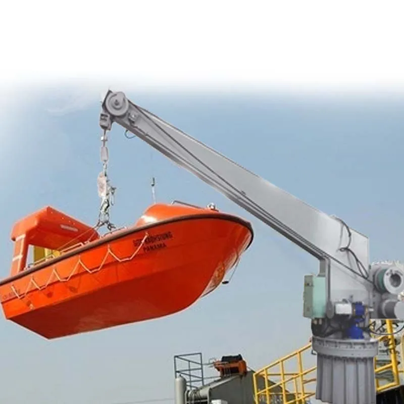 SOLAS Launching Equipment Fast Rescue Boat Crane Single Arm Davit
