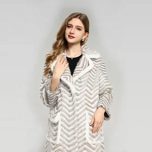 New Fashion Winter Warm Stand Collar Reversible Fur Coat Women's Mink Fur Coat