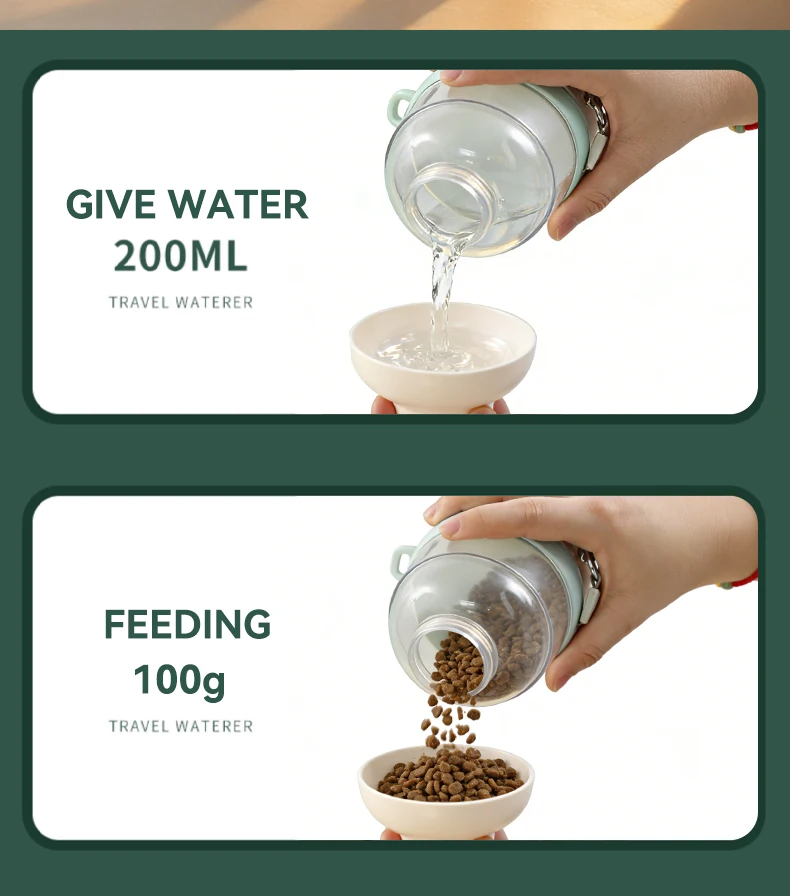 New 3-in-1 Pet Water Cup Travel Pet Supplies Dog Drinking cat Eating Portable Outside Water Cup manufacture