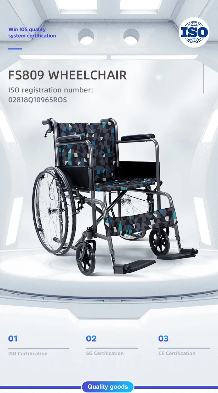 Wheelchair Supplier Price Fs809 Wheel Chair Fold Home Hospital Portable