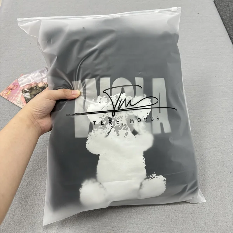 Eco Garment Bags With Logo Clear Envelope Bag Zipper Bags With Zip Custom  Clothing Packaging Large Plastic PE EVA Recyclable