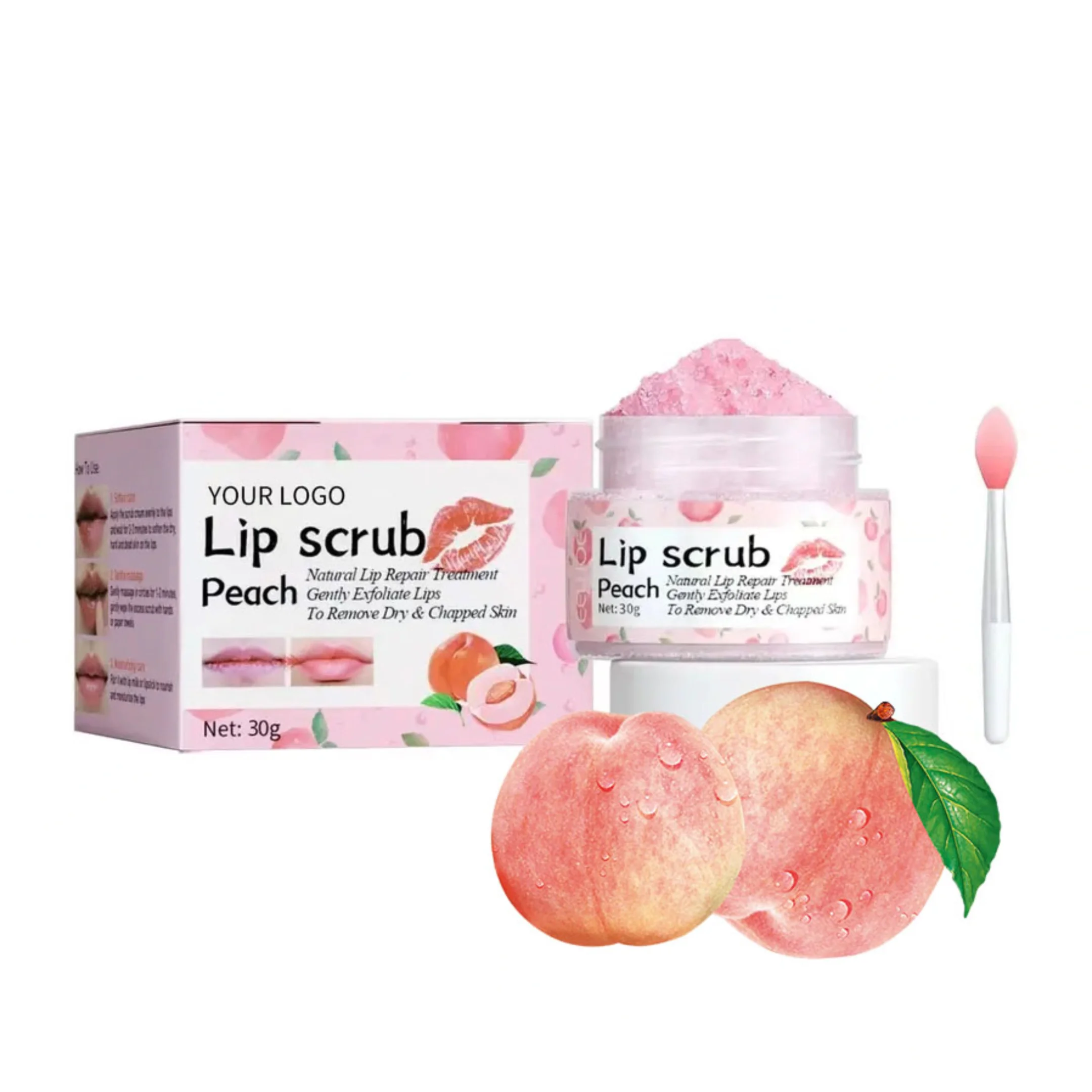 Peach Lip Scrub Lighten Lip Lines Hydrating To Remove Dead Skin And Brightening Moisturizing Lip