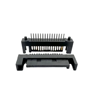 Different models SATA 7+15P Male 15Pins180 degree Single row with Twin column Black Color Connector Electronic Component