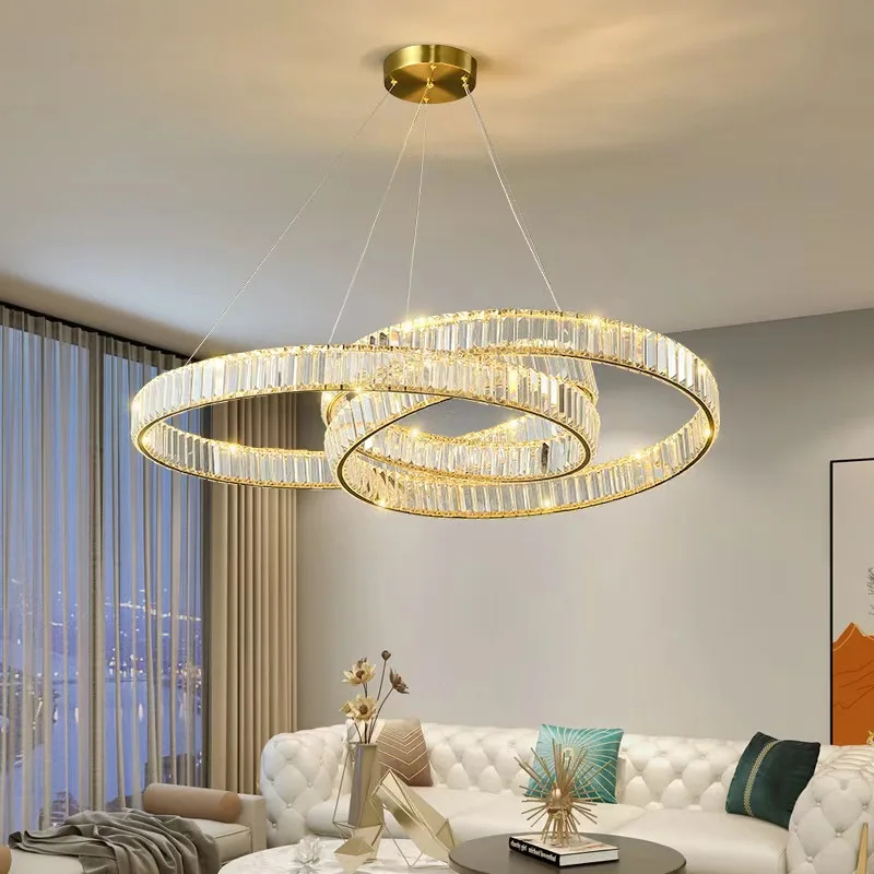 Woonkamer Binnenverlichting Kristallen Lamp Aanraak Goud Bruiloft Hotel Luxe Bruiloft Moderne Kristallen Kroonluchter