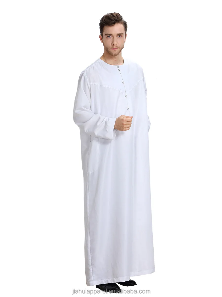 Thobe 54-62 dishdash Islamic Mens Clothing Mens Omani Black Arab Robe Jubba 