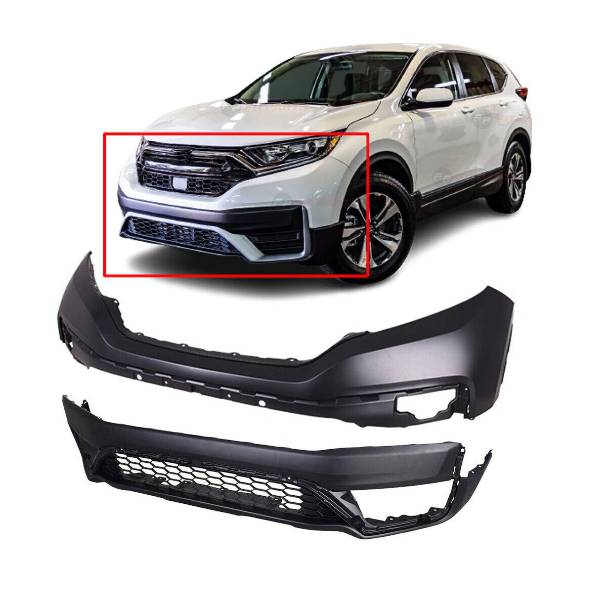 high quality new replacement front bumper cover kit front upper lower bumper cover fascia for HONDA CRV 2020-2022