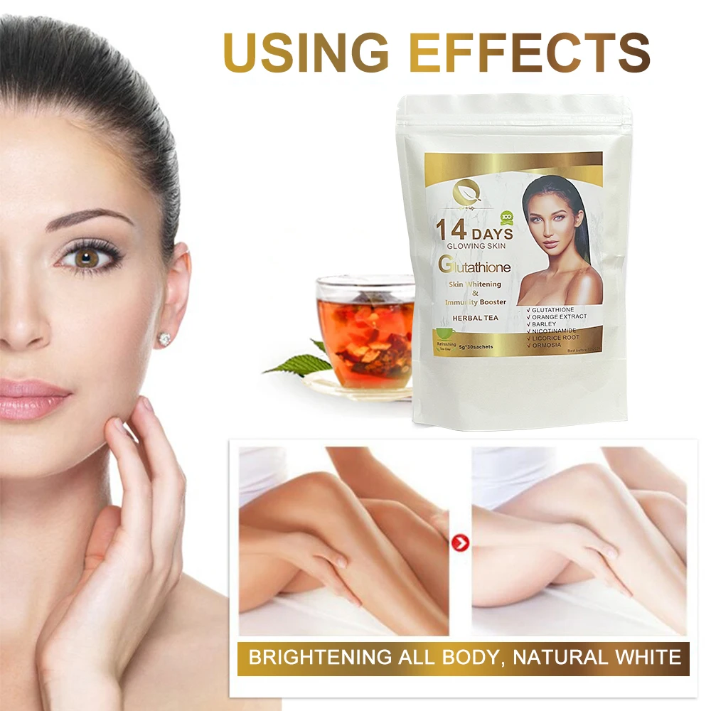 Organic 14days Skin Whitening & Glowing Herbal Tea Best Lightening Teas